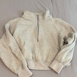 Women's Gray Half-Zip Sweater